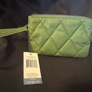 Vera Bradley Quilted Green Wristlet